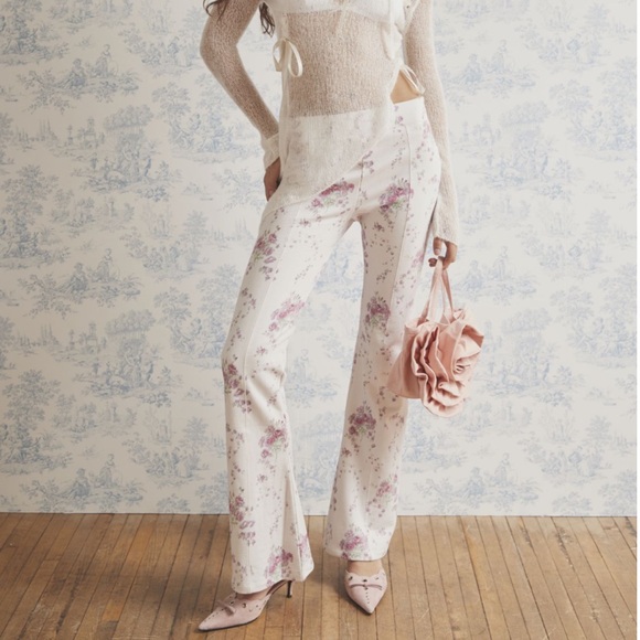 LoveShackFancy Reed Floral Lounge Pant - Picture 1 of 11